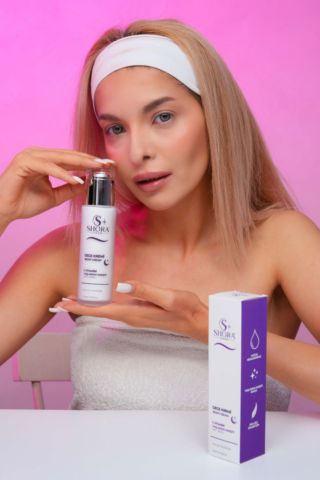 Shora Derm Gece Kremi C Vitamini Yaşlanma Karşıtı